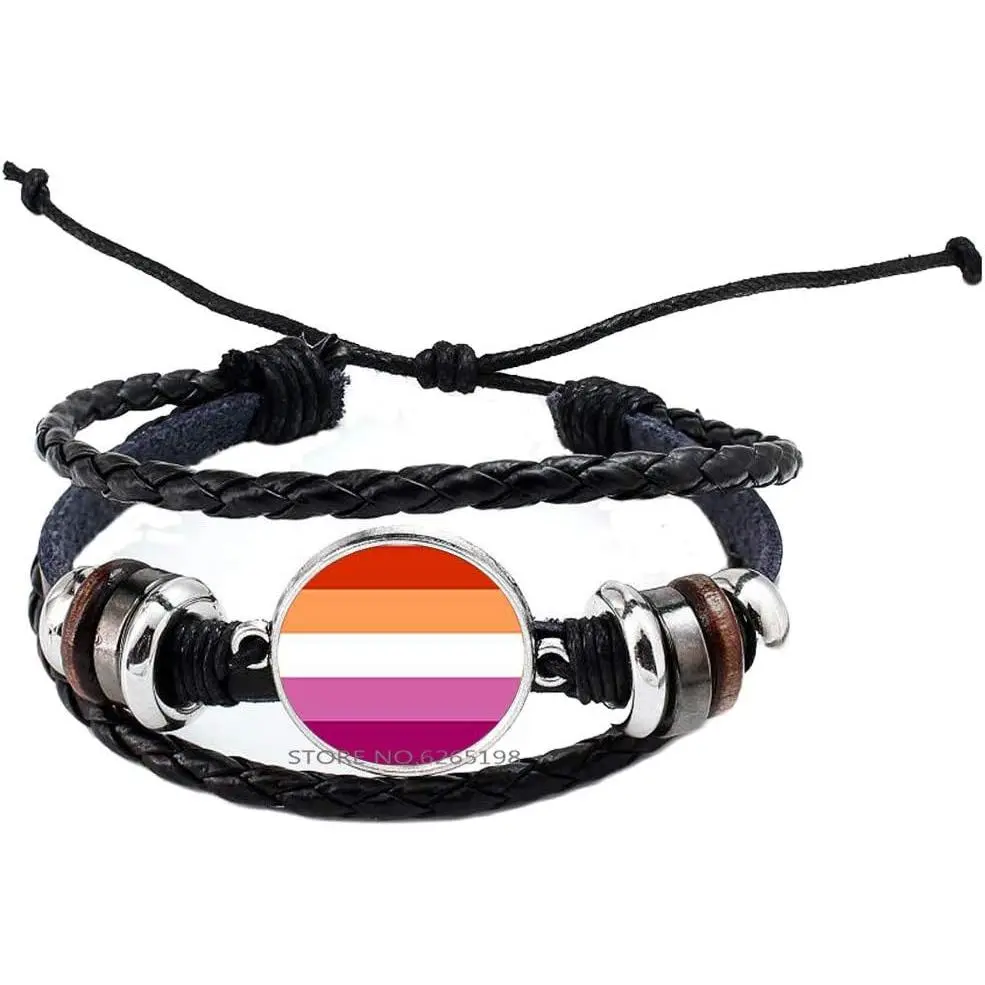 Rainbow Pride Bangle - Lesbian Pride, Minimalist & Dainty Bracelet, N235