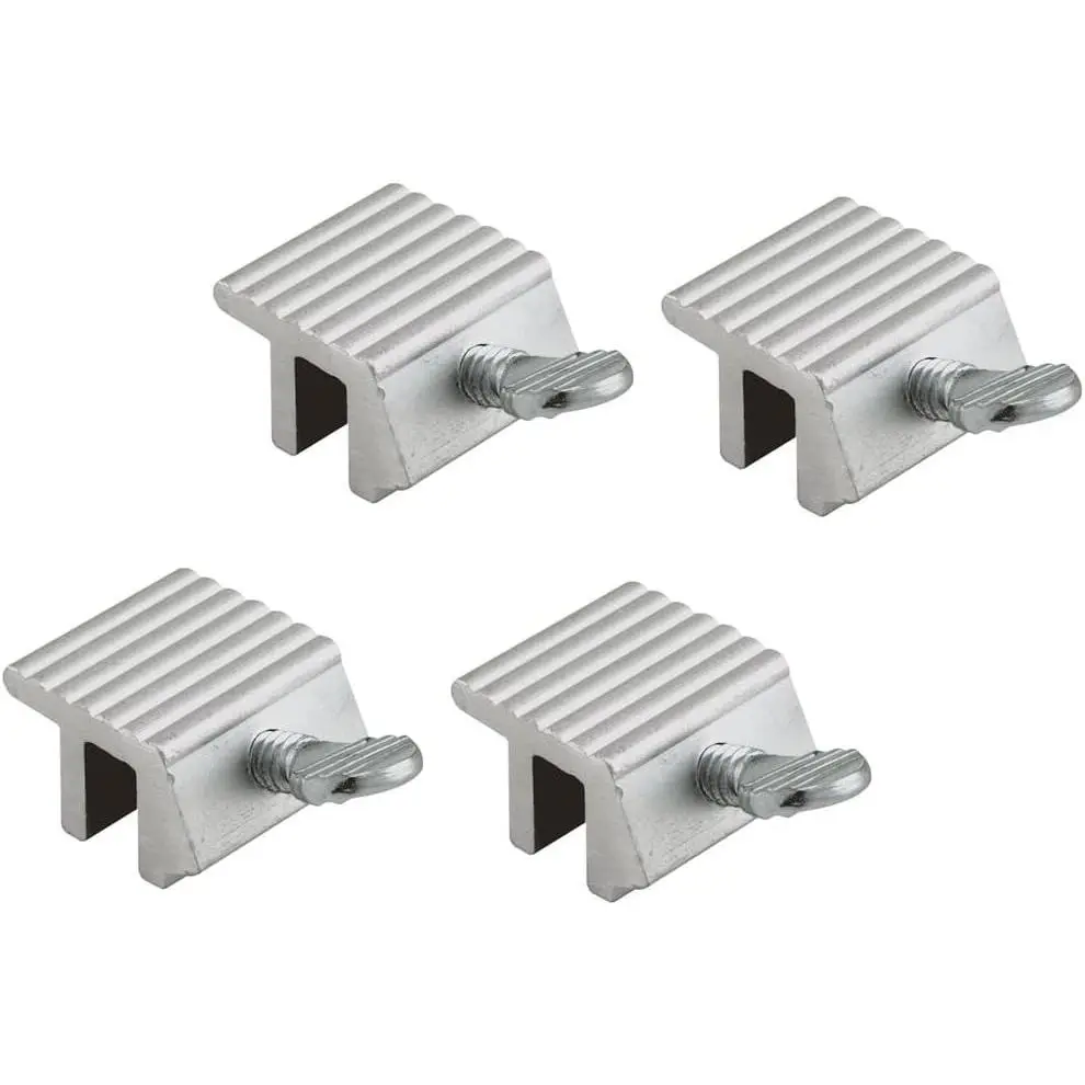 4-Pack Aluminum Sliding Locks - Easy Install Security Locks for Windows & Doors