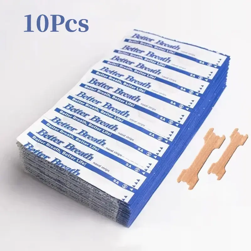10pcs Breath Nasal Strips | For Better Sleep & Snoring Aid, Nose Patch for Easier Breathing, Sleep Aid Device,Skin-Friendly & Gentle, Individually Wrapped for Hygiene