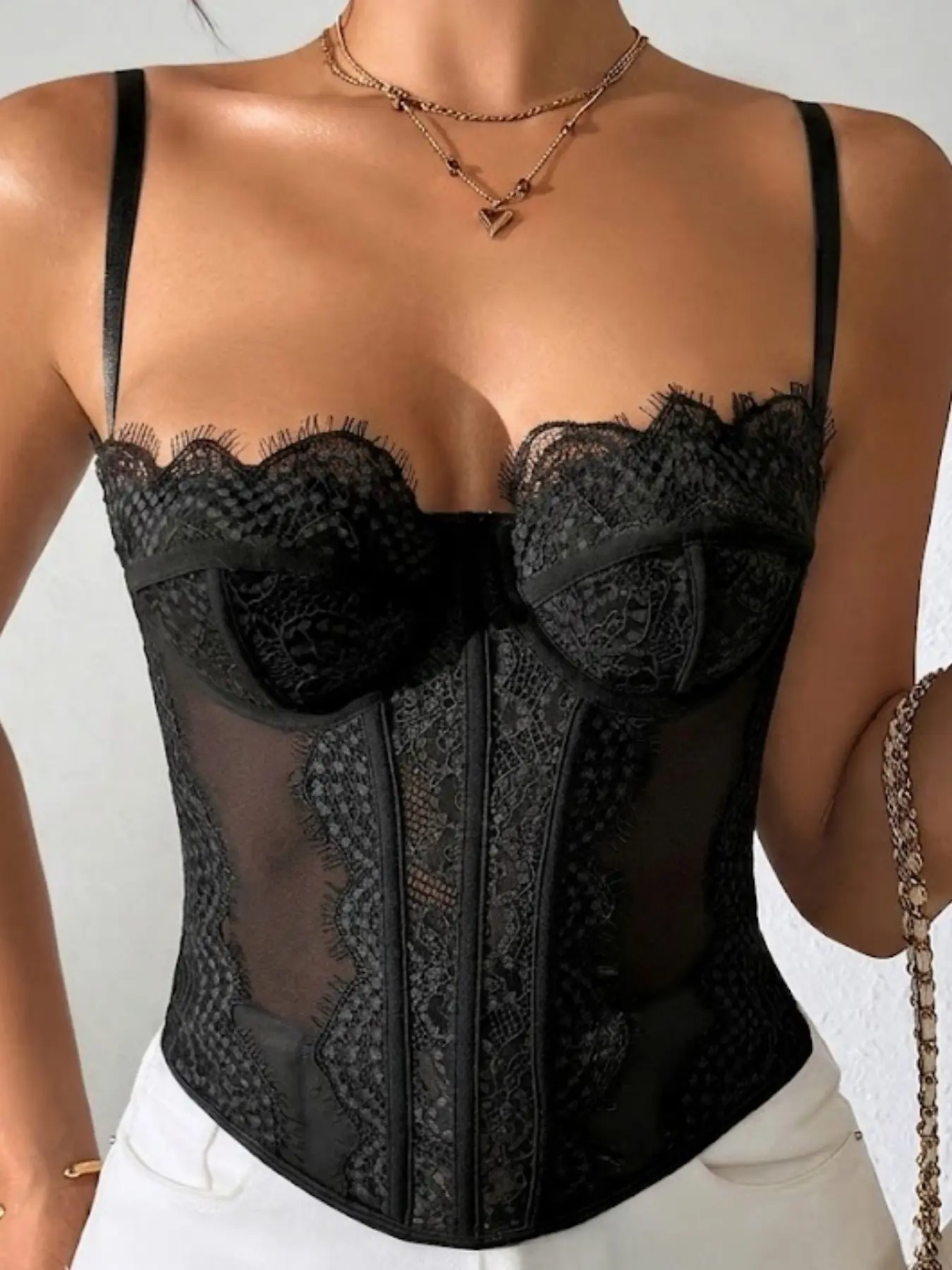 1 Count Sexy Lace Shapewear Corset For Women, Backless Shaperwear Tops, Sexy Going Out Party Club Top With Buckle, Y2K Vintage Corset Sleeveless Crop Top, Adjustable Straps Tummy Control Tank, Cute, Perfect for Parties &Nightlife Fashion