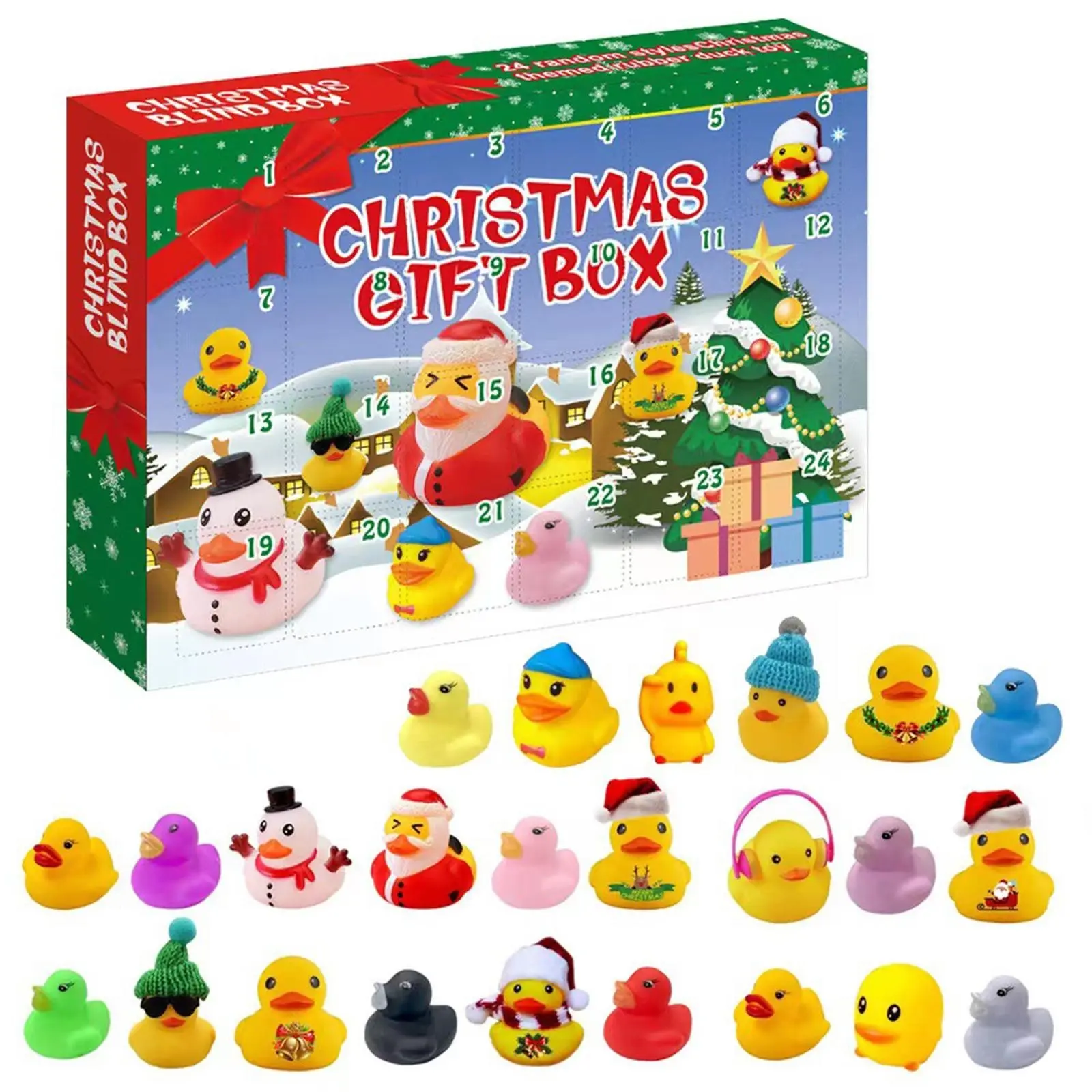 Christmas Blind Box 24-Grid Advent Calendar Countdown Gift Set, Perfect Holiday Present, Festive Packaging, Ideal for Christmas Celebrations
