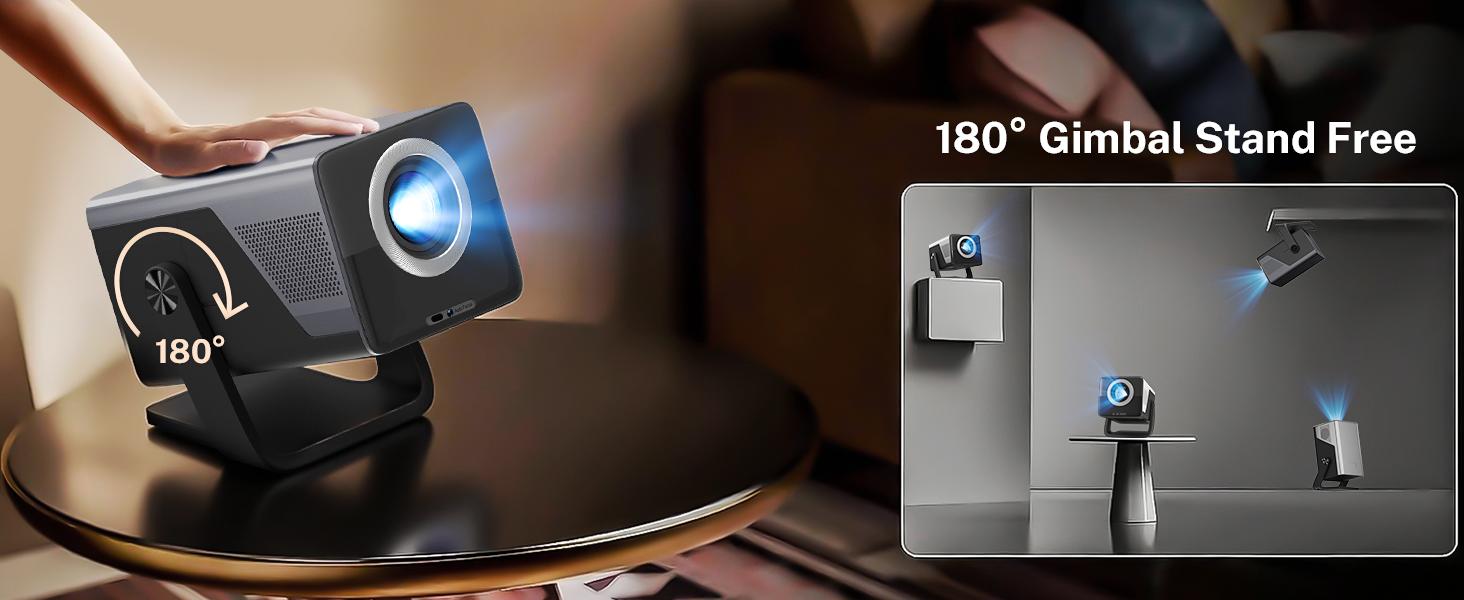 [8K Support/1400 ANSI/AI Visual Calibration] Native 1080P UHD Projector with Android 14 OS, X7AR Smart Projector with Hi-Res Audio, Auto Focus&Keystone,WiFi 6&Bluetooth 5.4, 200" Screen for Home Outdoor