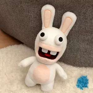 Crazy Bunny Plush Toy, Long Eared Rabbit Stuffed Animal, Tiktok Style Baring Teeth Rabbit, Perfect Gift for Friends and Partners