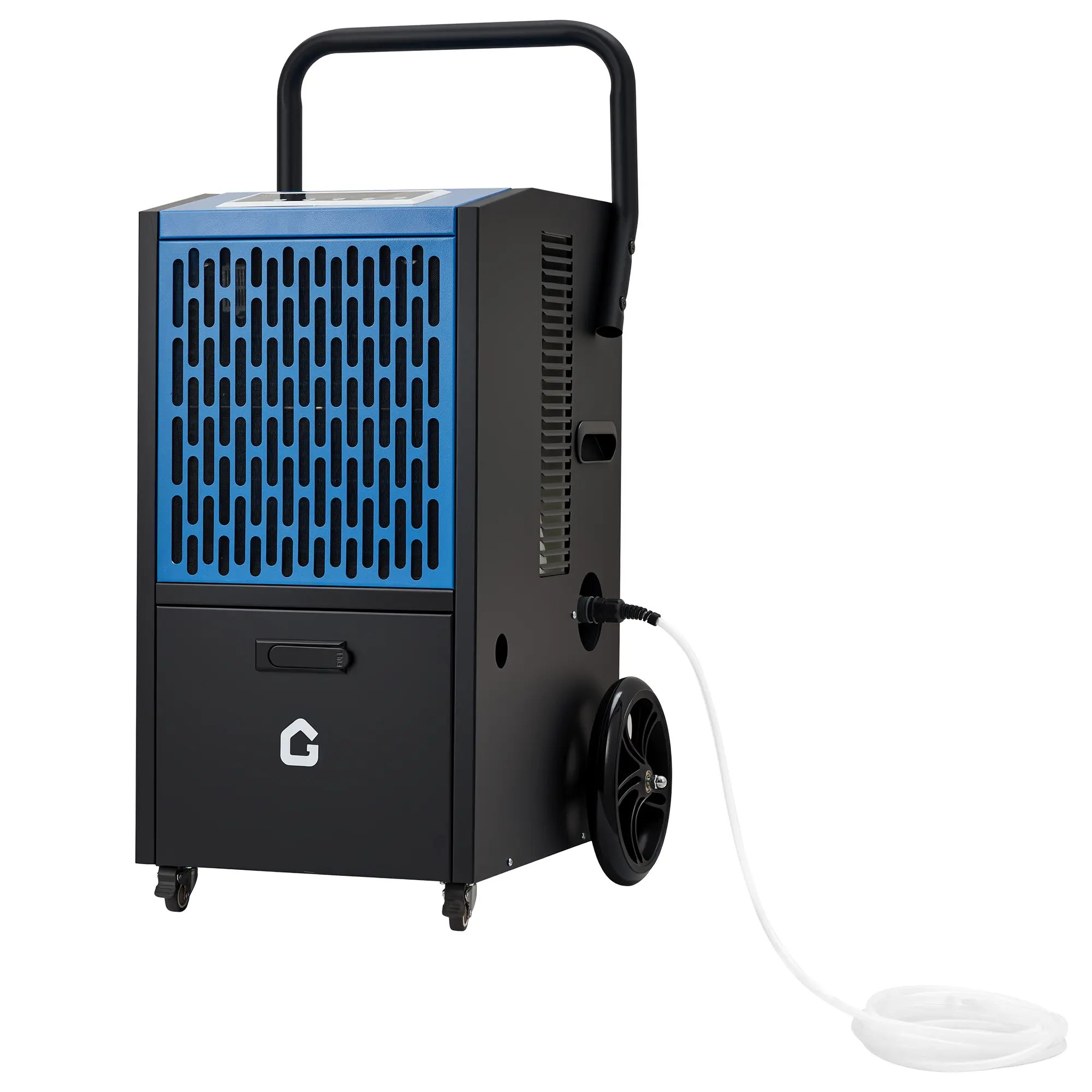 Powerful 105 Pint Commercial Dehumidifier With Pump – Industrial Dampness Removal For Basement, Warehouse, Flood Repair – Auto Drain Hose, 24H Timer, 4 Wheels, 110V