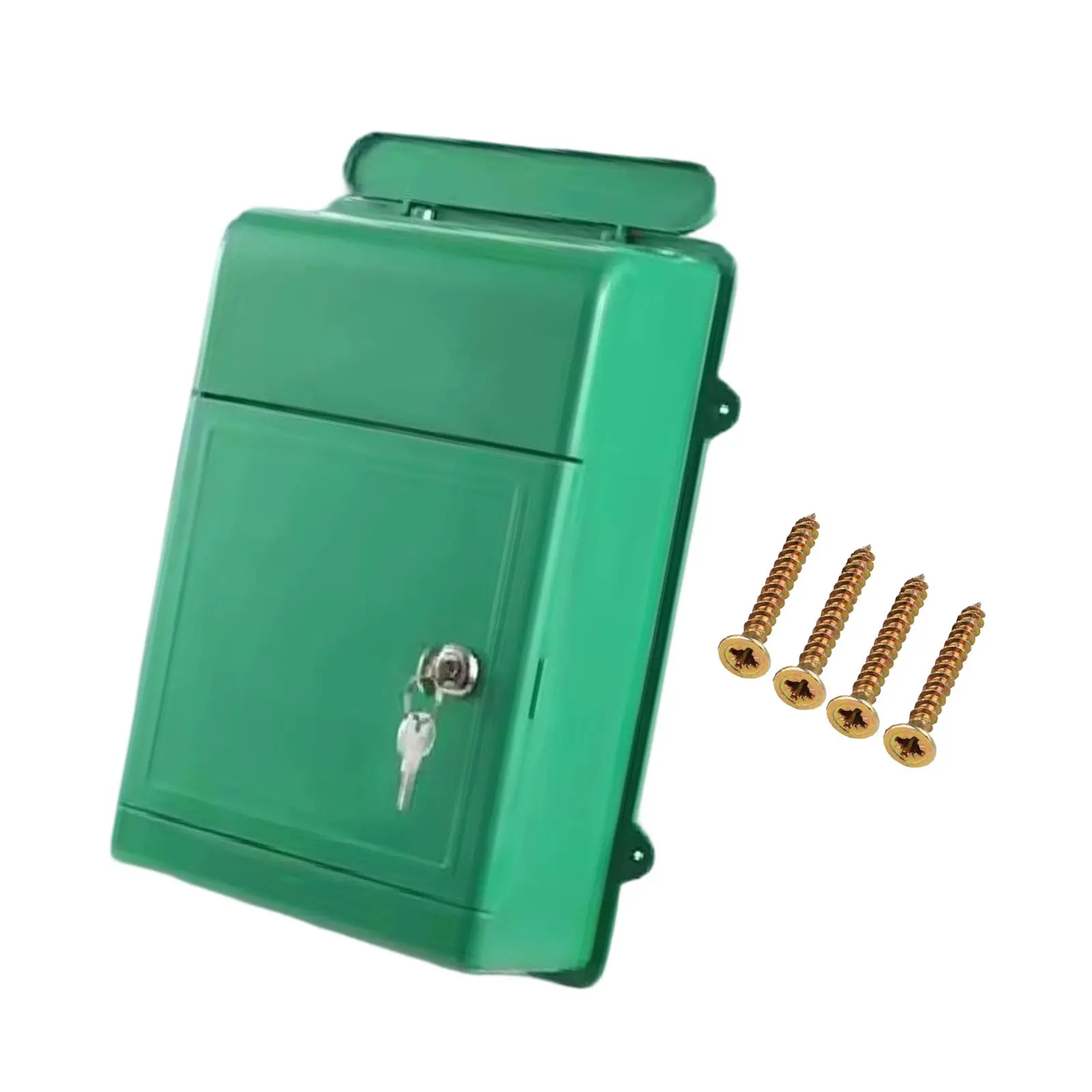 Outdoor Wall-Mounted Mailbox with Key Lock, Convenience, Practical, Locking, Wide Opening, Collects Cards and Newspapers, Ideal for Schools and Parks