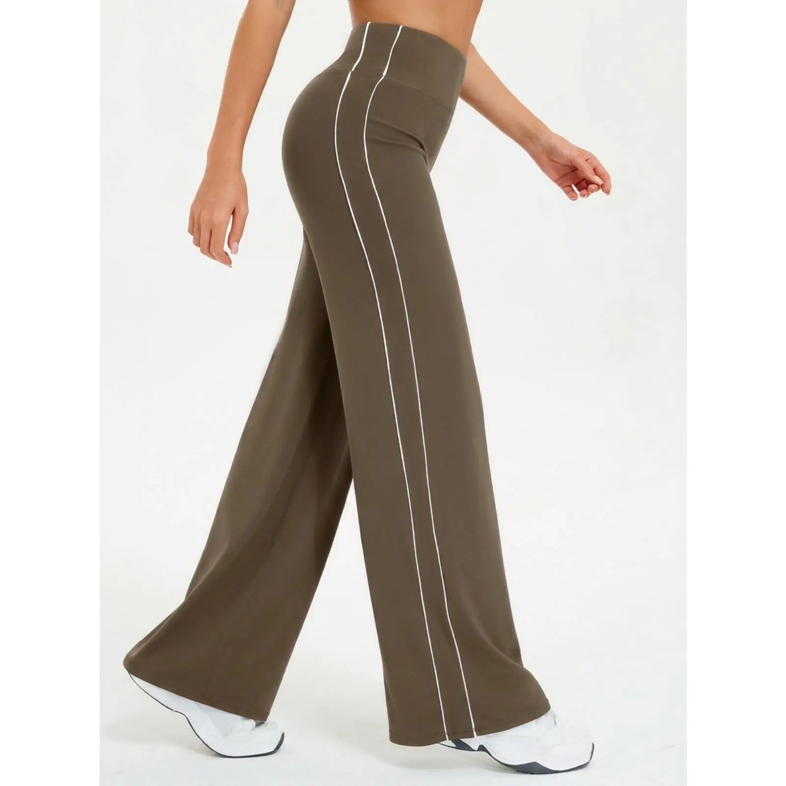 Aoysky Womens Wide Leg Pants High Waisted No Front Seam Buttery Soft Casual Lounge Yoga Pants