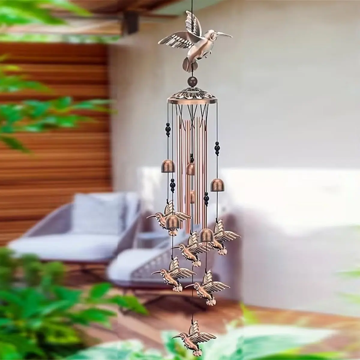 Bee Wind Chime, Butterfly Angel Hummingbird Outdoor Wind Chime, Garden Courtyard Decoration, Birthday Festival Gift, Summer Party Decor