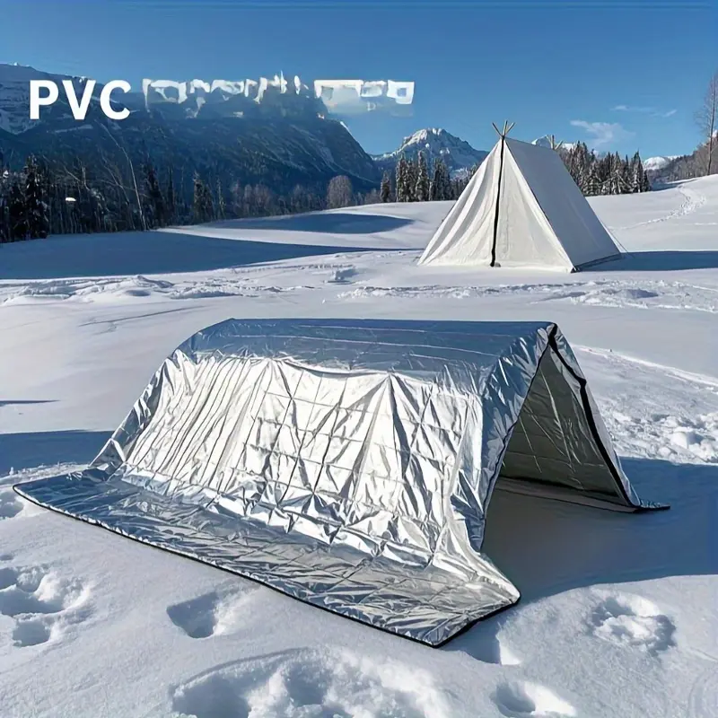 2pcs Lightweight Portable Blanket, 62.99x82.68 Inches - Aluminum Foil Insulation for Extreme Cold Weather, Ideal for Hiking, Camping and Traveling - Essential Outdoor Safety Gear, Insulated Blanket, Emergency Thermal Blanket