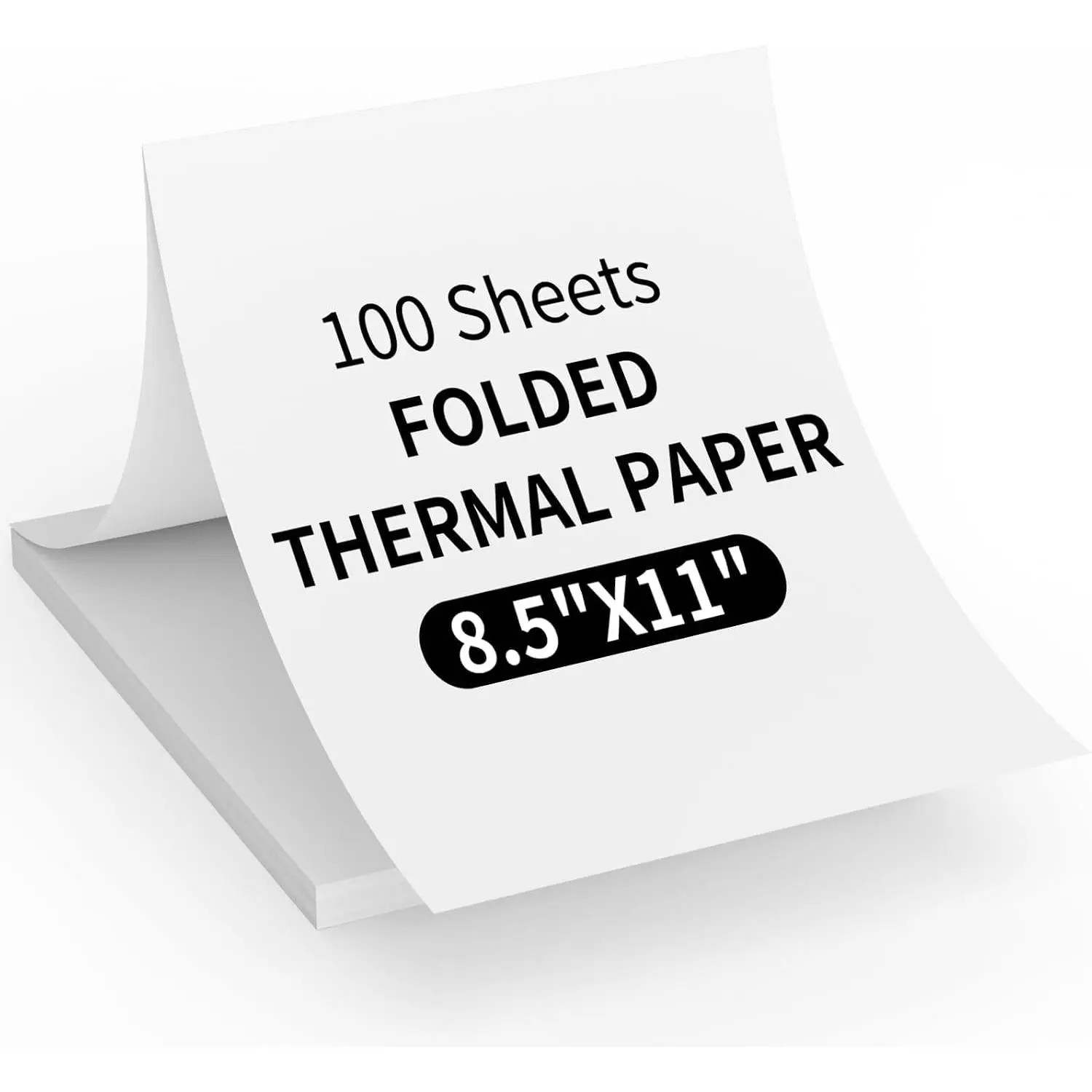 Thermal Printer Paper 8.5" x 11", Letter Folding Printing Paper Compatible with A4 Portable Thermal Printer,Continuous Folded Printing Paper (100 Sheets)