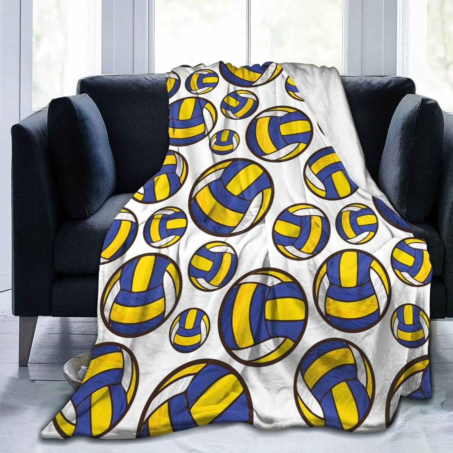 Volleyball Blanket Warm Cozy Flannel Fleece Throw Blankets Gifts for  Sofa Couch Bed Decorative 50"X40"