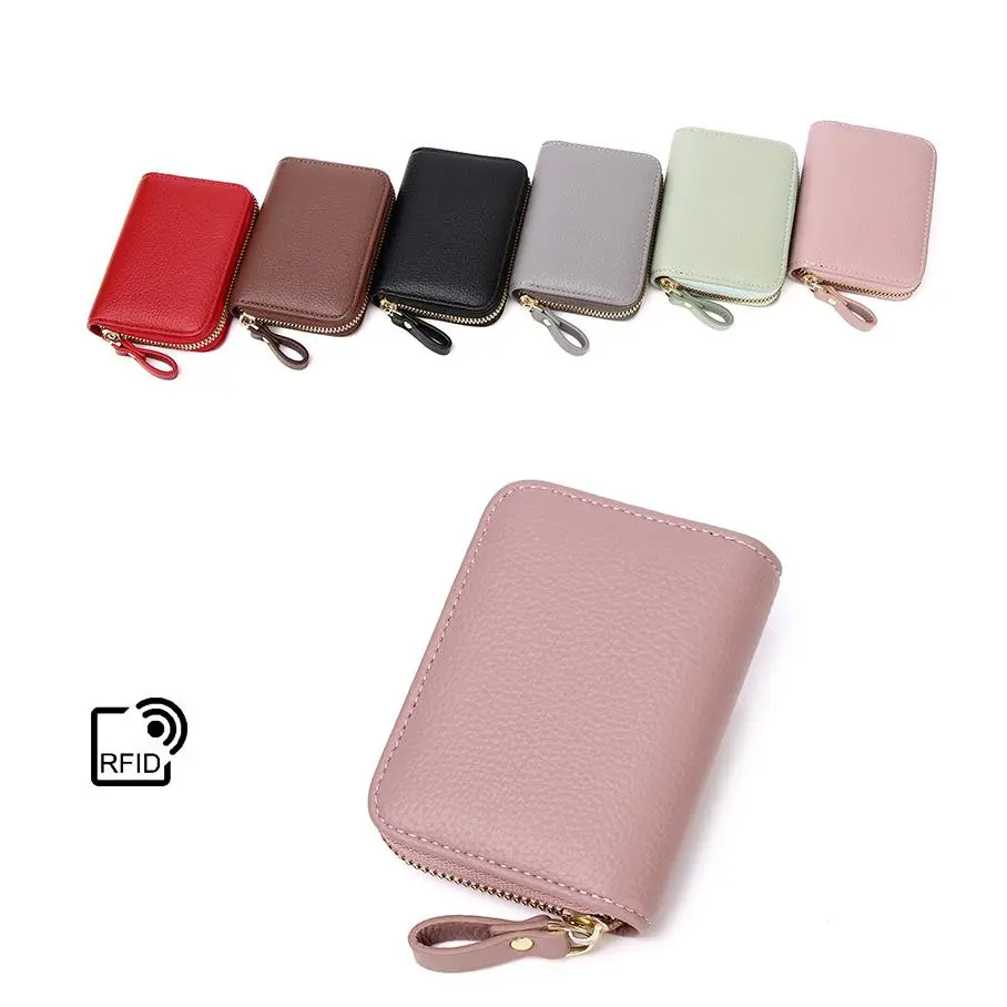 RFID Protected Wallet for Men - Slim Accordion Fold Card Holder with Zipper Wallet Design, Anti-Theft RFID Blocking Case, Driver License Organizer for Minimalist Decluttering & Everyday Carry, Full Zipper
