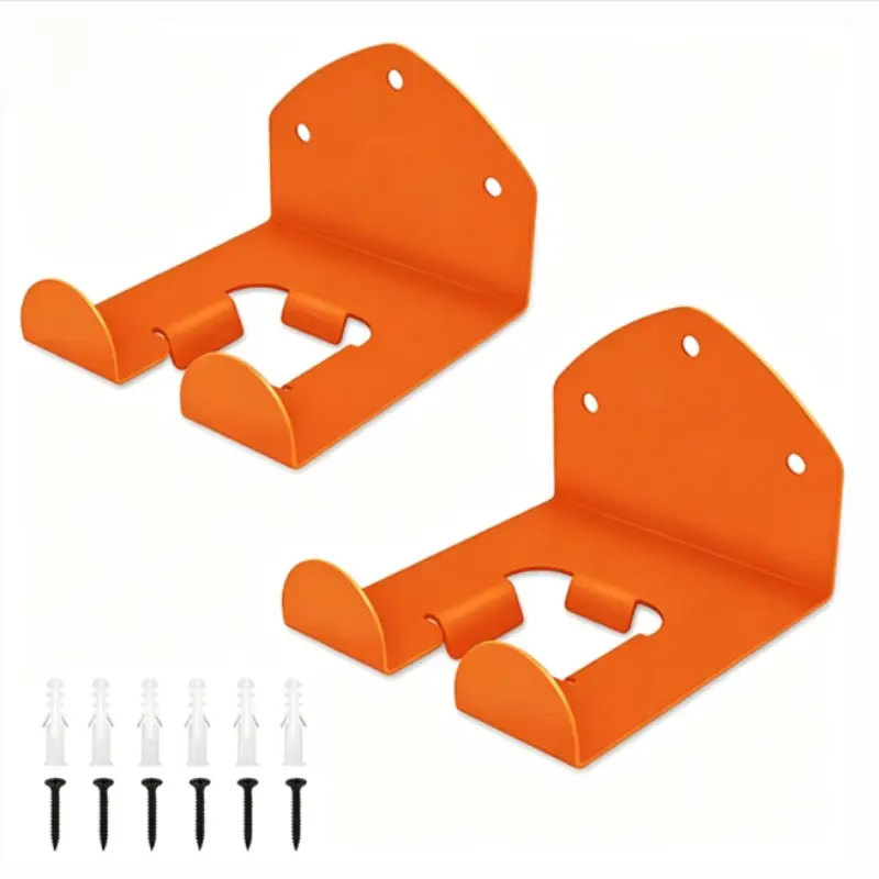 2 Sets Heavy Duty Metal Lawn Mower Hanger, Wall Mounted Trimmer Rack for Garage, Tool Organizer Hook, Garden Tool Holder, Halloween Christmas Gift