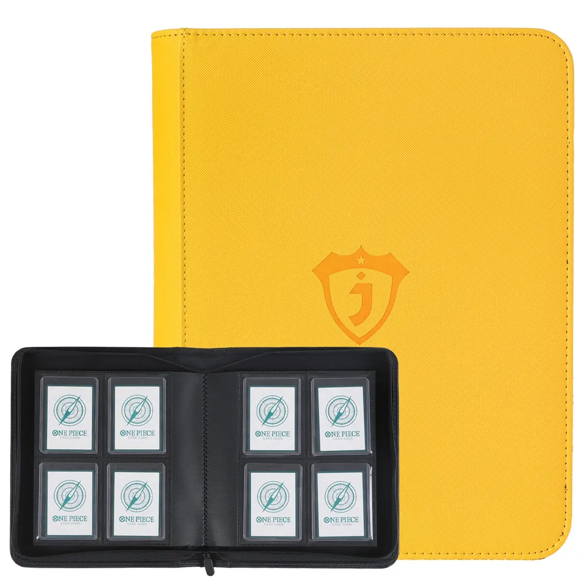 4 Pocket Zip Binder, 128 Cards Holder for 3" x 4" Rigid Cards, 16 Side-Loading Pages, Trading Card Storage, Trading Card Organizer, Tcg Storage