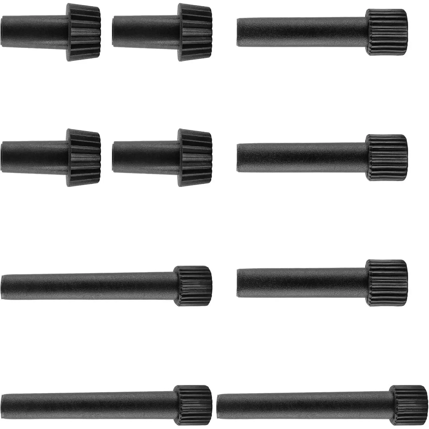 10 Pieces Lamp Switch Knob Replacement Threaded Turn Knob for Light and Fan Fixtures, 3 Sizes, Black