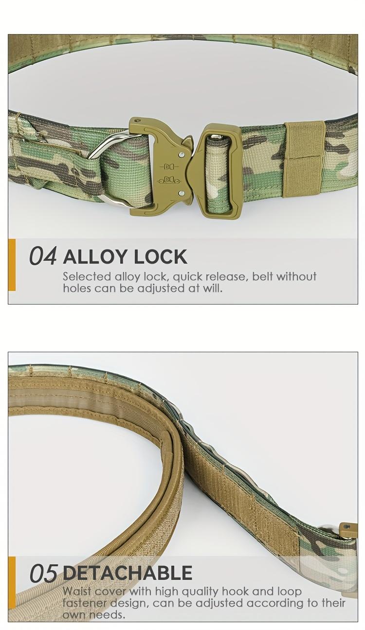 Heavy-Duty Quick Release Work Belt | Rugged Nylon Utility Belt for OutdoorsMen's  Durable Webbing Belt for Hiking & Work