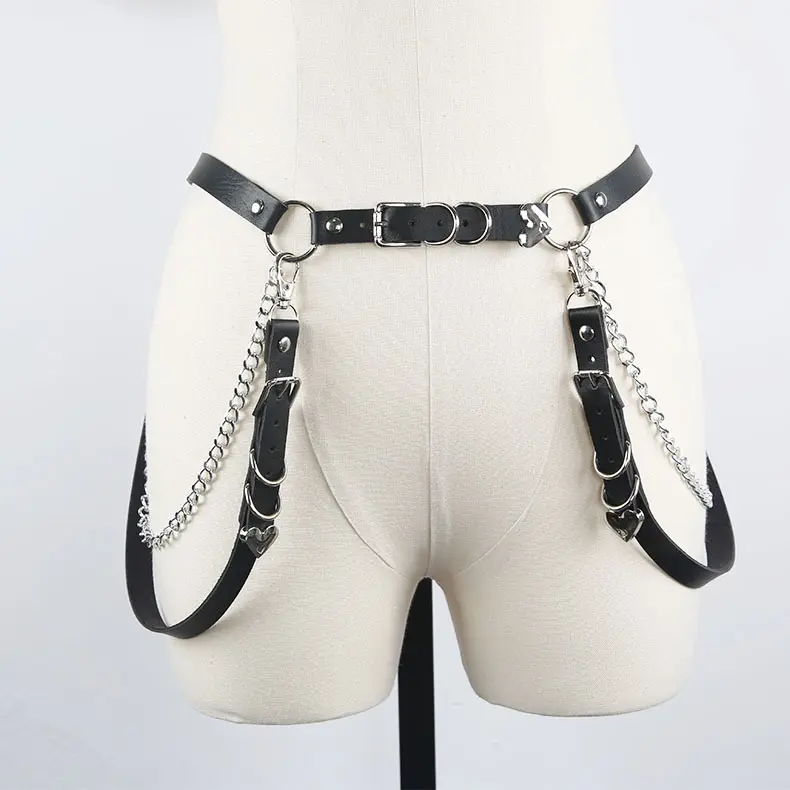 Harajuku Dark Lolita Girl Punk Gothic Style Belt Decoration JK Waist Chain Cool Harness