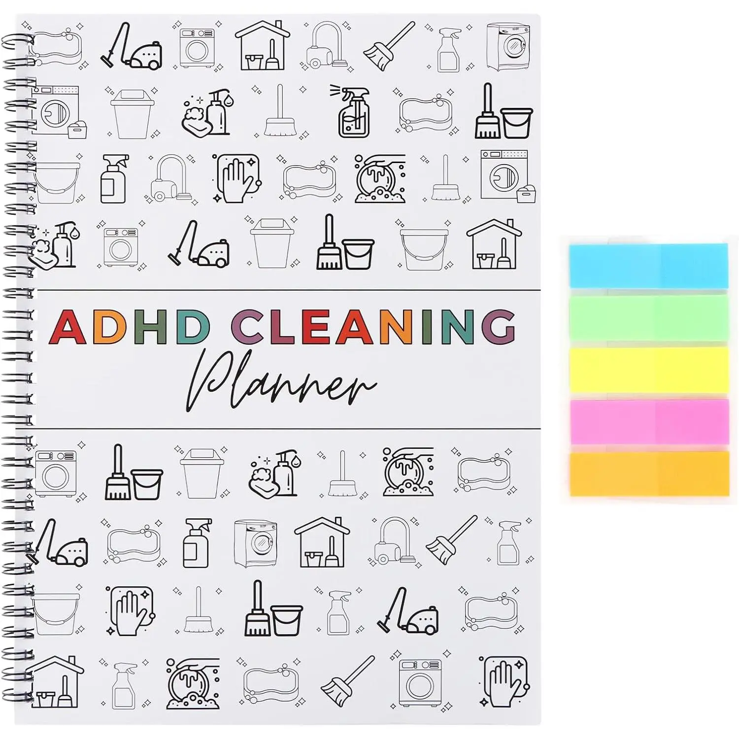 Household Cleaning Planner (Type A) - Neurodiverse-Friendly Daily, Weekly, Monthly, Yearly Schedule, Checklist & Chores Organizer Notebook for Family Clean Tasks & DIY Improvement