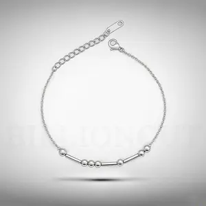 316L Stainless Steel Personalized Bracelet A-Z Alphabet Morse Code Custom Design Hypoallergenic & Tarnish Resistant Mystery Gift