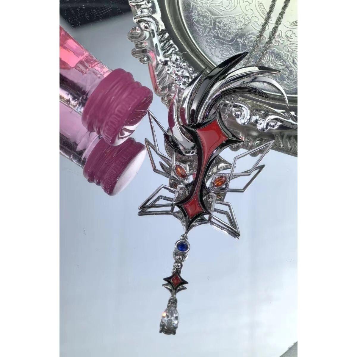 Genshin Impact Arlecchino Popular Game Peripheral Character Necklace Cartoon Necklace Birthday Gift Cosplay Costumes DIY Props