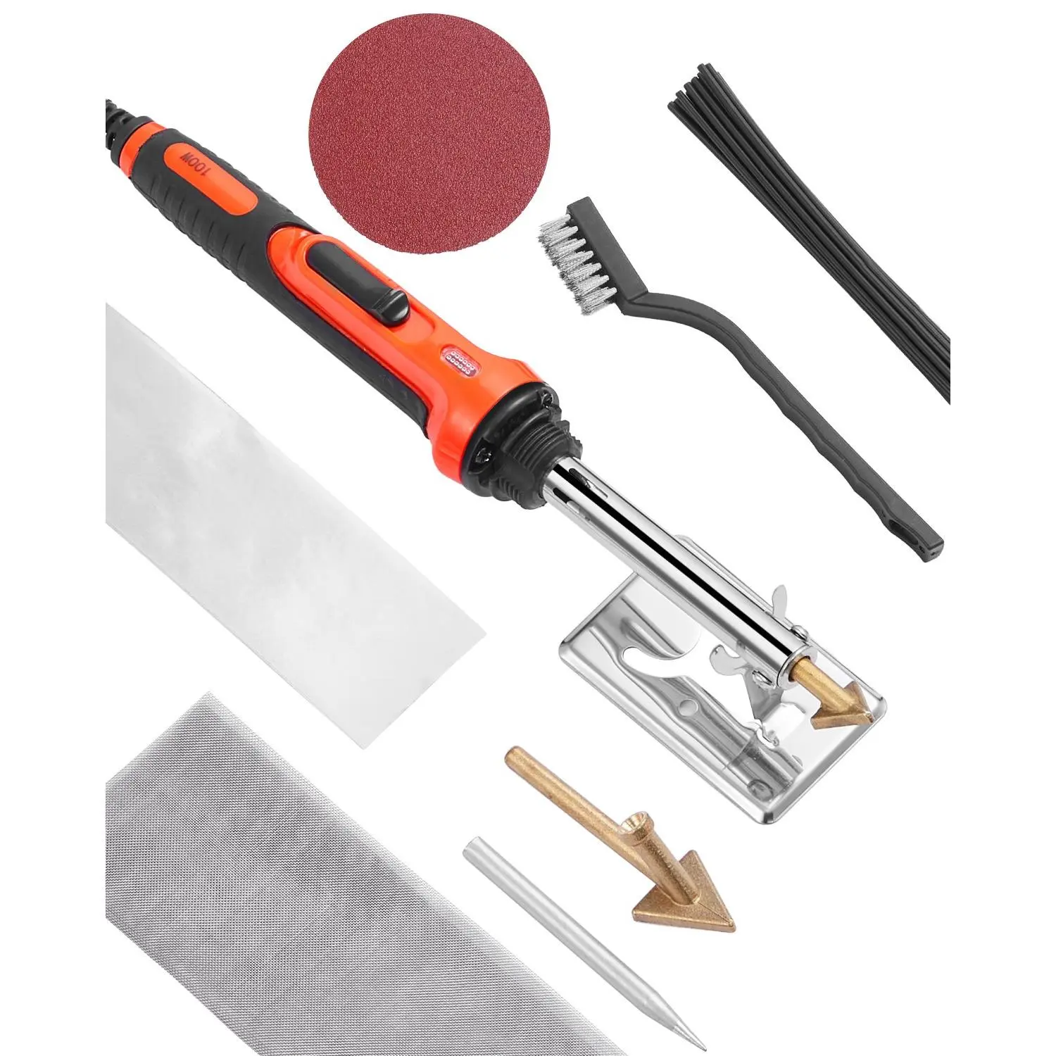 【Summerfinds】VEVOR Plastic Welder Kit, 60W/100W Dual-Power Plastic Welding Soldering Iron with 3 Welding Tips and 20 Welding Rods, Professional Plastic Repair Welding Tool for Car Bumper, Kayaks, Toys, Electronics