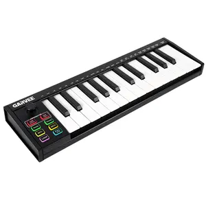 25-Key USB MIDI Keyboard Controller - Portable for Home Studio & Songwriting, Pitch & Modulation, Plug and Play for Beginners & Producers