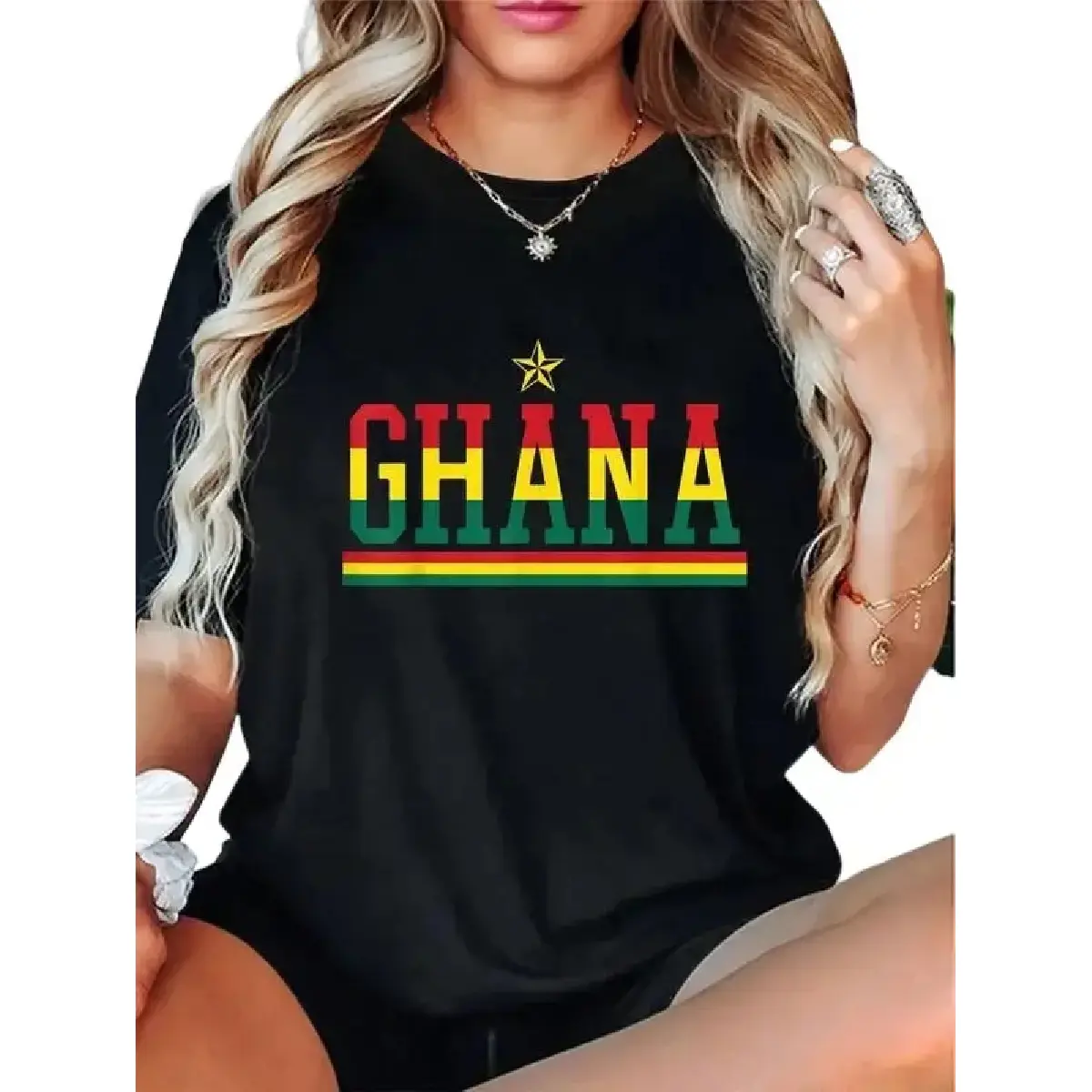 100% Cotton Ghana T-Shirt Ghanaian Flag Gift T-Shirt