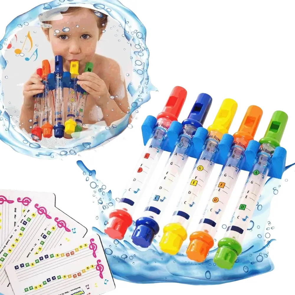 Music Flute Water Whistle Toy, Fillable Sound Changing Music Flute, Christmas Gift, No.8820 Model, Piccolo Type, Bath Time Fun