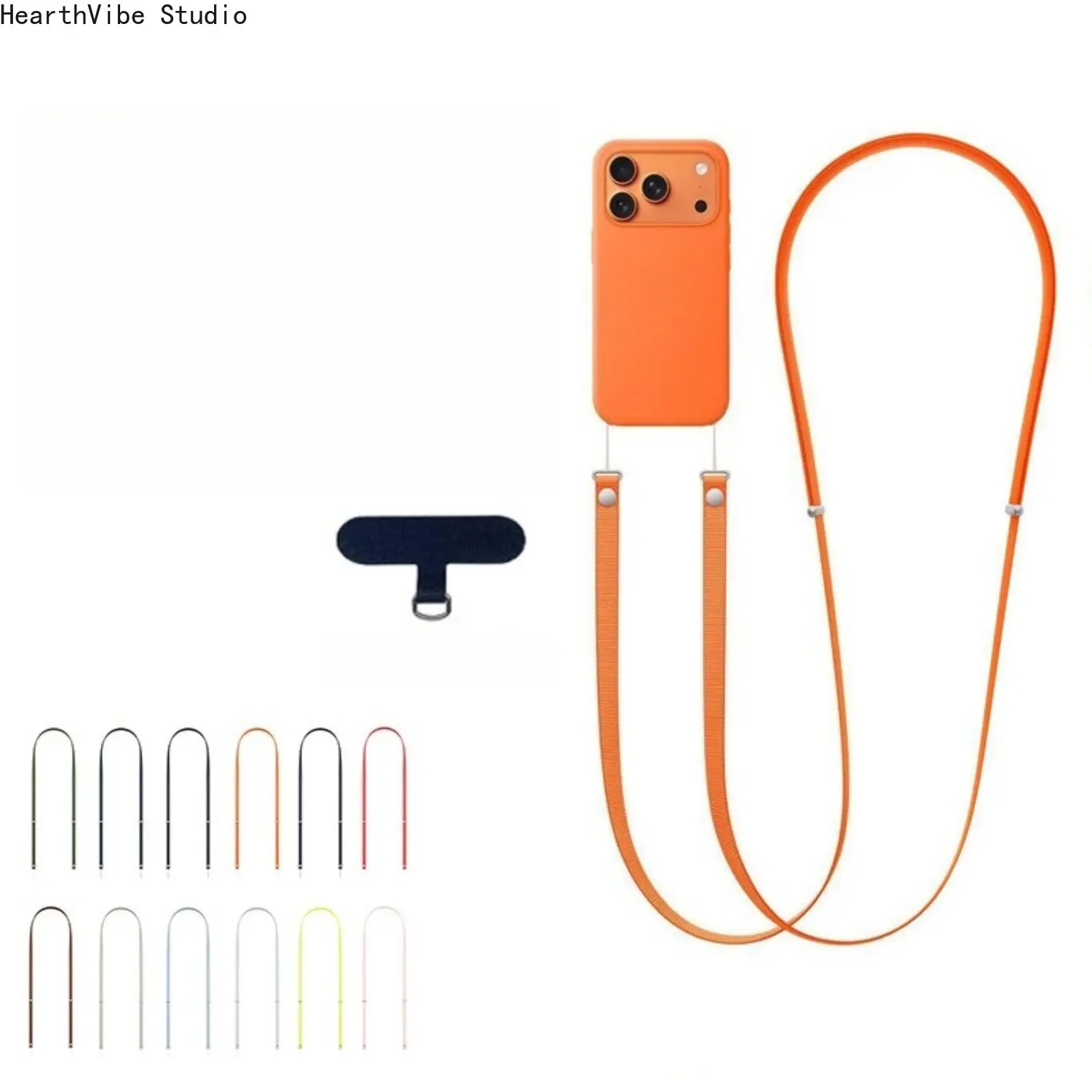 Suitable for the new Apple iPhone 17 series: adjustable phone lanyard—wearable as a neck strap or magnetic crossbody strap.