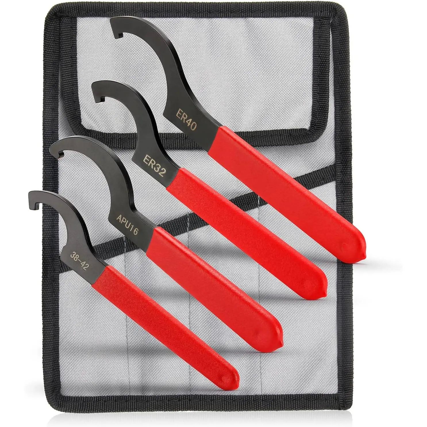 4 count Coilover Spanner Wrench Set, Professional Sturdy  Adjustment Wrench, Carbon Steel, Rubber