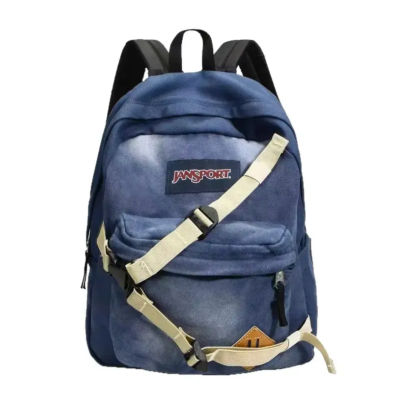 JanSport Denim SuperBreak Backpack - Spider-Man Animated Movie Themed Graphic Bag, Unisex Durable Back to School Haul Bag for Teens, Adjustable Straps, Halloween Gift, Backpacks for Women