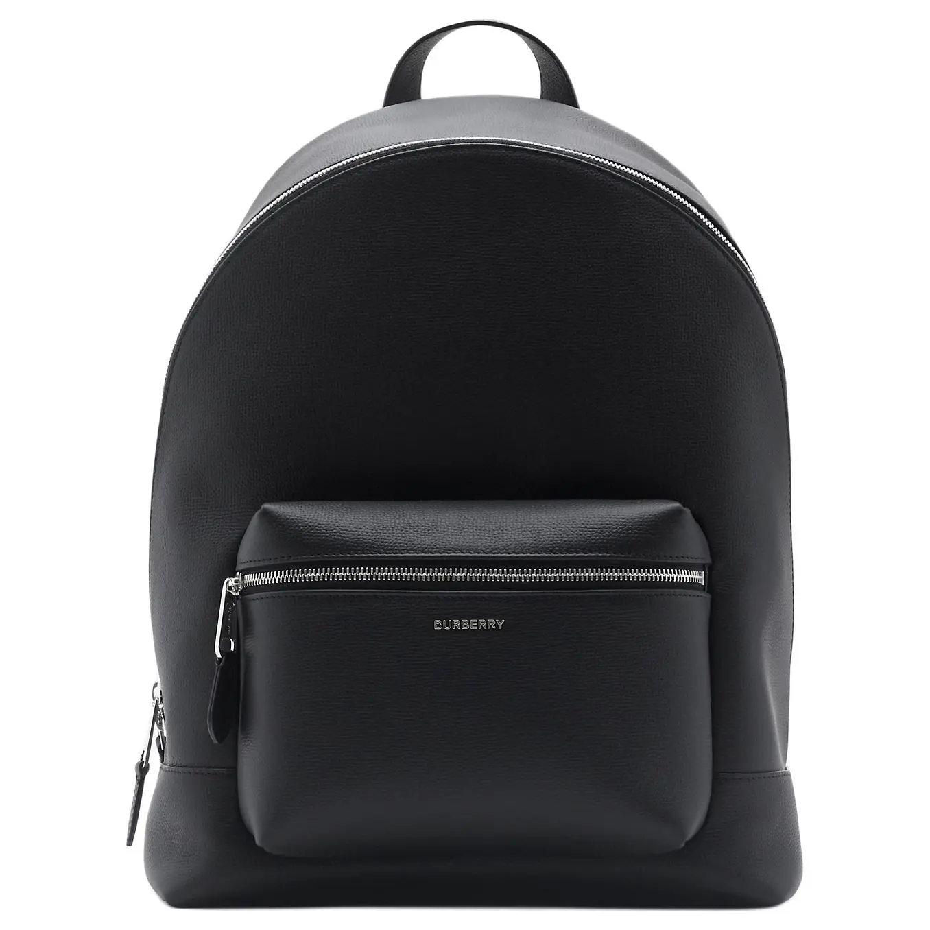 Burberry Leather Adjustable Zip-Top Crossbody Bag for Men, Houndstooth Pattern, Black