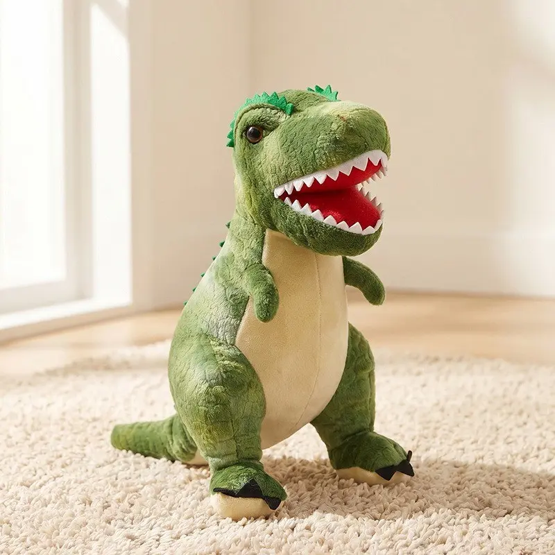 Realistic Dinosaur Doll Tyrannosaurus Rex Plush Toy, Triceratops Stuffed Animal Figure, Decorative Plaything for Kids and Collectors, Soft Stuffed Animals, Collectible Soft Animal