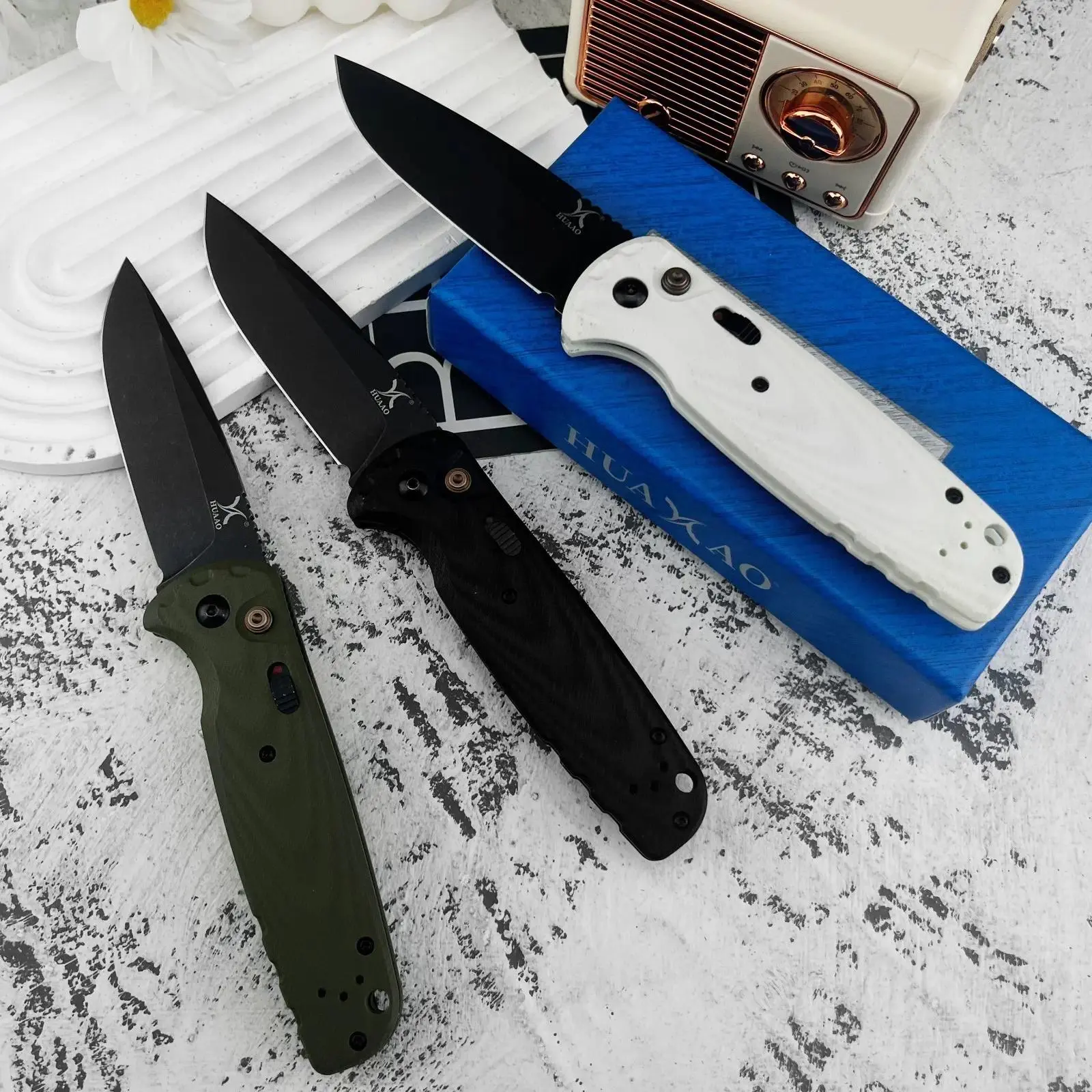 4300 Compact Multi-Function Folding Knife - D2 Steel Blade, G10 Handle, High Hardness, Portable, Precision Tool for Outdoor Tasks, EDC Gift for Men (Sports & Outdoor Camping Use), Camping Hiking, Knives, Hiking / Light Outdoor