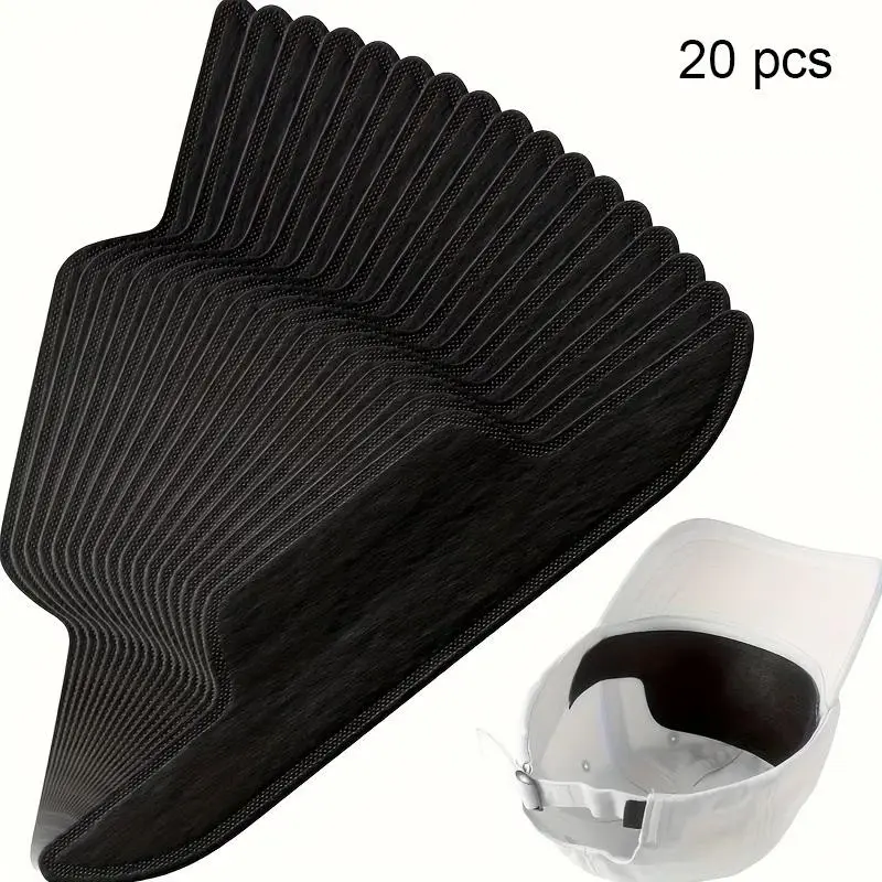 20-Pack Hat Sweatbands, Golf Sweat Pads, Anti-Dirty Anti-Odor, Soft Hat Sweat Guards, Disposable Hat Liners, Helmet Sweat Bands, Unisex Baseball Hats & Collars