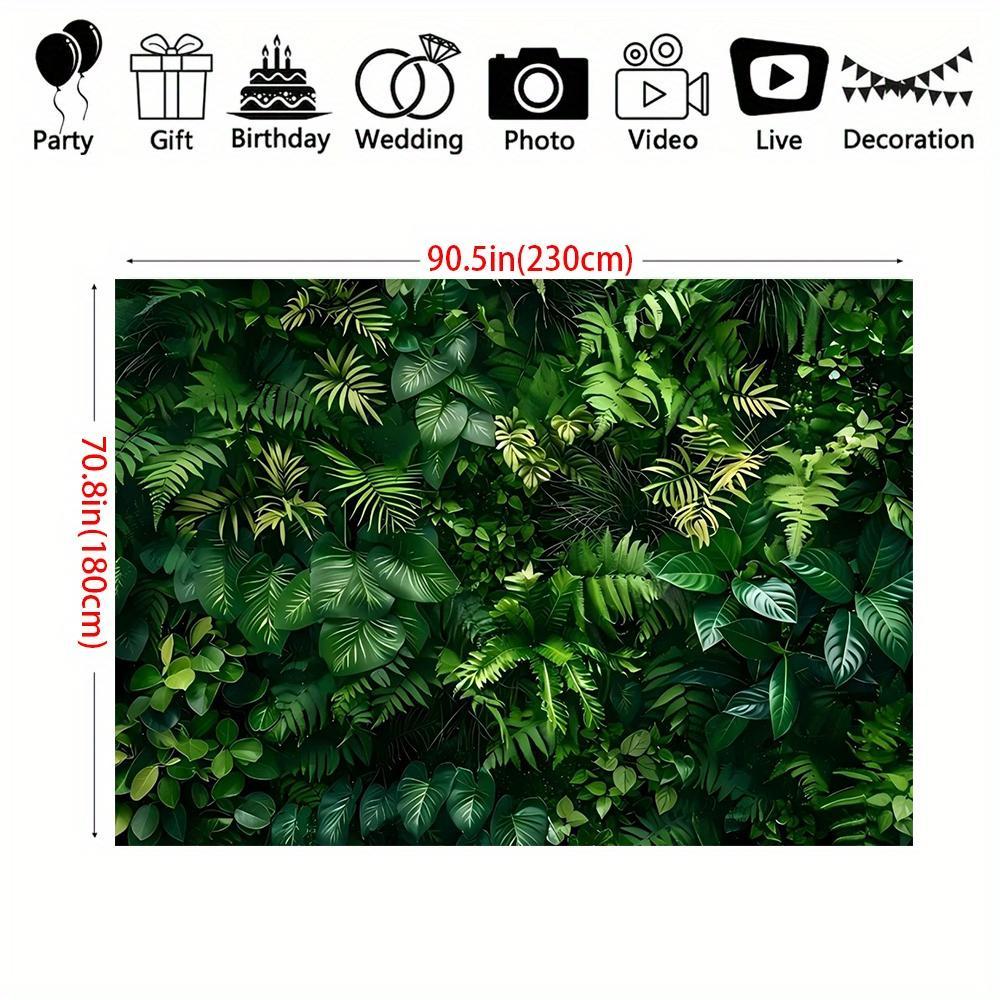 Artificial Plant Leaf Backdrop, Artificial Faux Greenery, 1 Count Lifelike Foliage Backdrop, Wall Painting Background, Studio Banner, Durable Polyester Backdrop