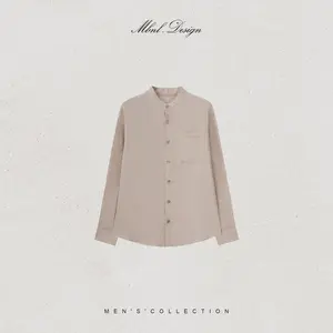 MBNL-F/Qinlei Menswear"Pure Linen Collection" 100% Normandy Linen Casual Relaxed-Fit Shirt LL-SCS3027