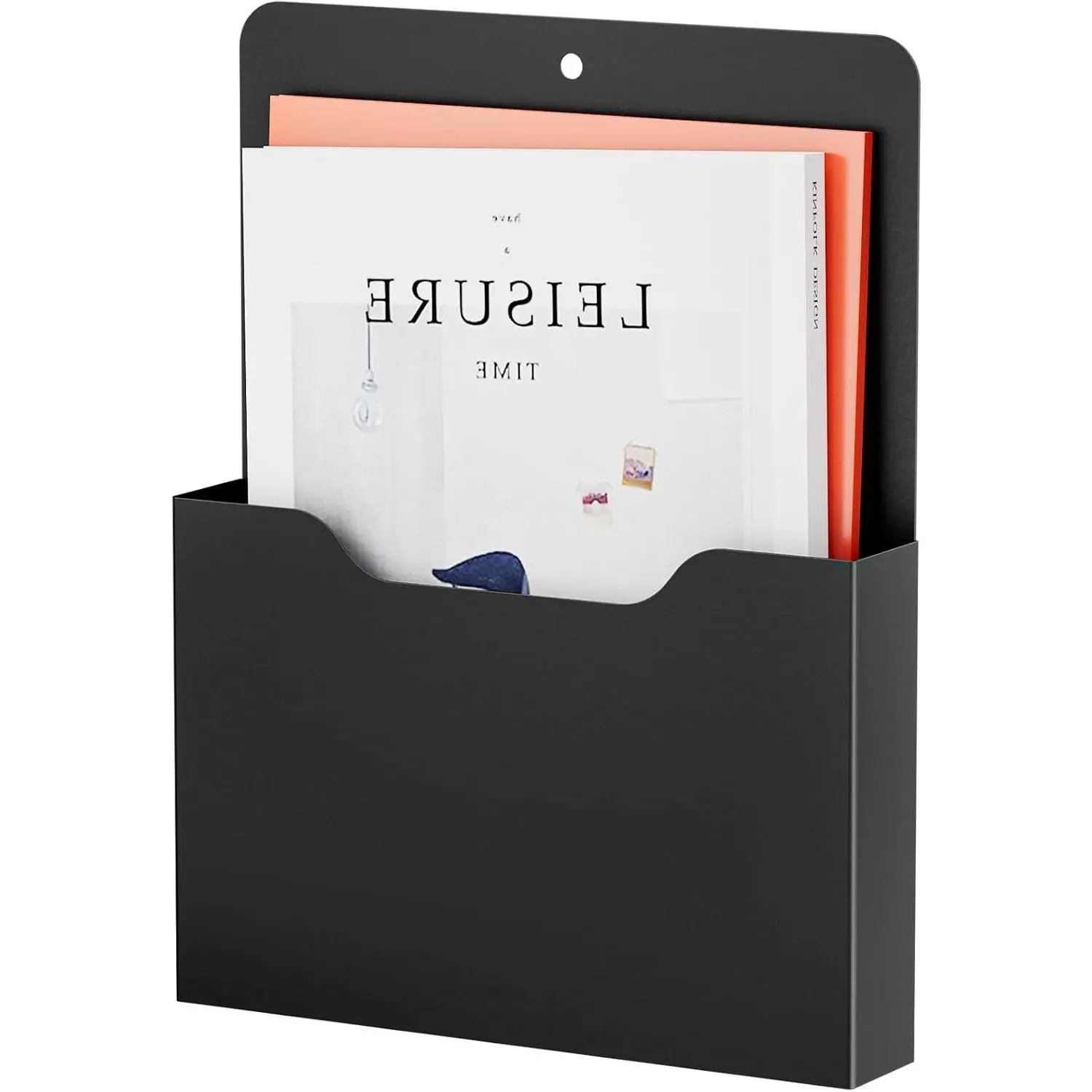 Magnetic File Holder - Magnetic Paper Holder, Pocket Organizer, Office Supplies Mail Organizer for Notebooks, Planners, Letter (Black)Gift