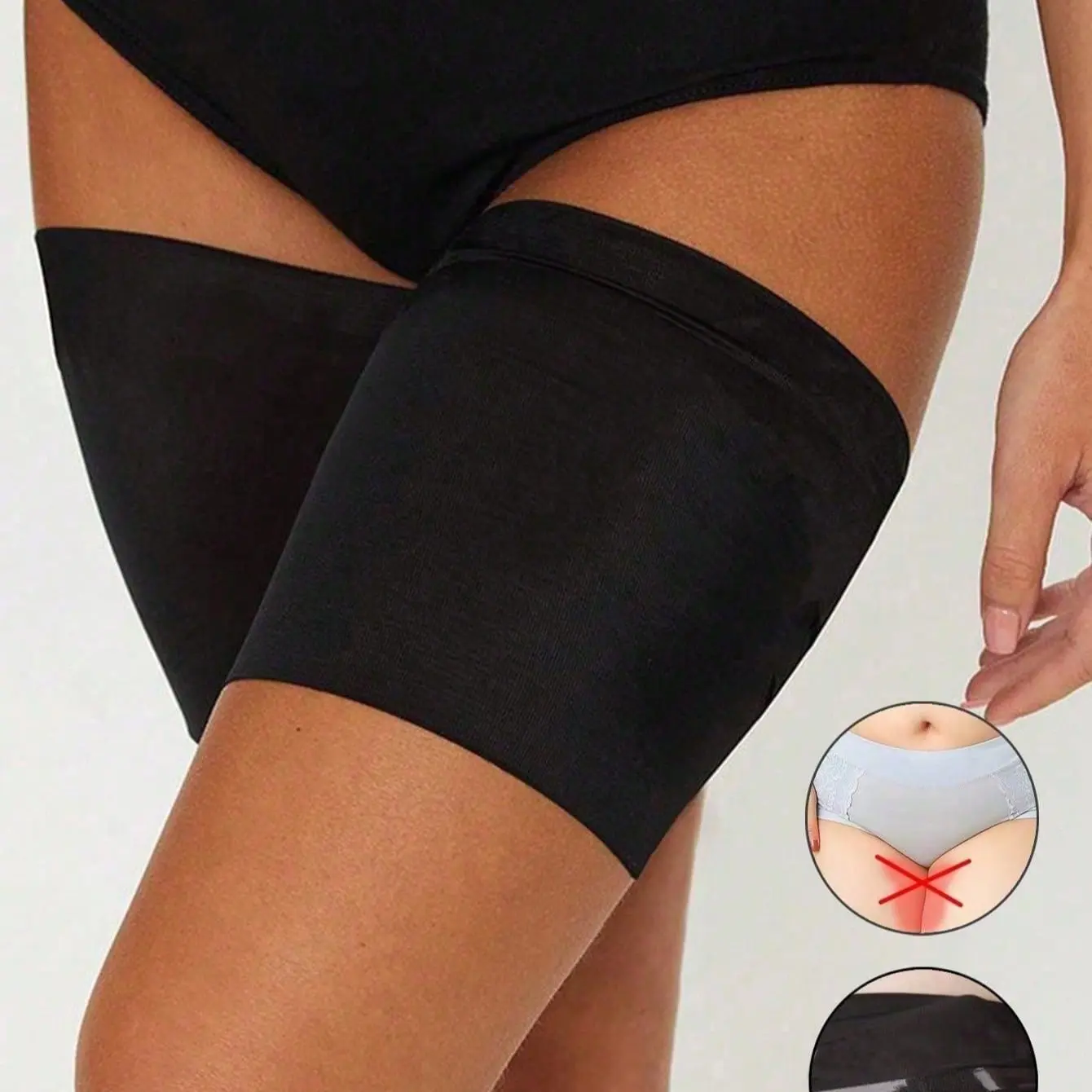 Elastic Anti-Friction Thigh Sleeve, Non-Slip Leg Protector, Daily Wear, Home, Gym, Sports, Comfortable and Durable Design
