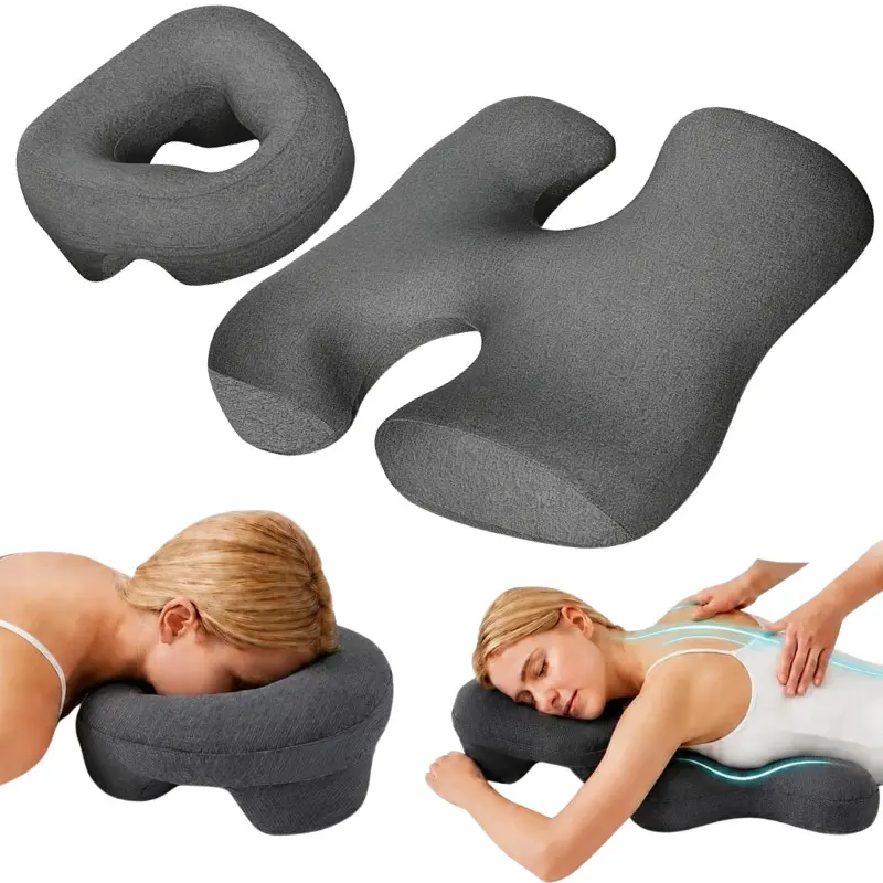 Massage Pillow, a Chest and face Support Sleep Pillow, is Suitable for Massage, SPA and Sleep. It Comes with a Removable and Washable Cover, a Non-Slip Bottom Breast Pillow, Massage Down Pillow Massage Bolster for Sleeping