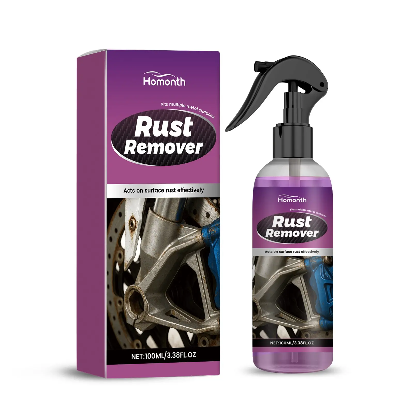 Multi-Use Rust Remover, Rust Cleaner for Cars, Metal, and Furniture, Easy-To-Apply Daily Cleaning Solution, Convenient and Effective Rust Removal Agent