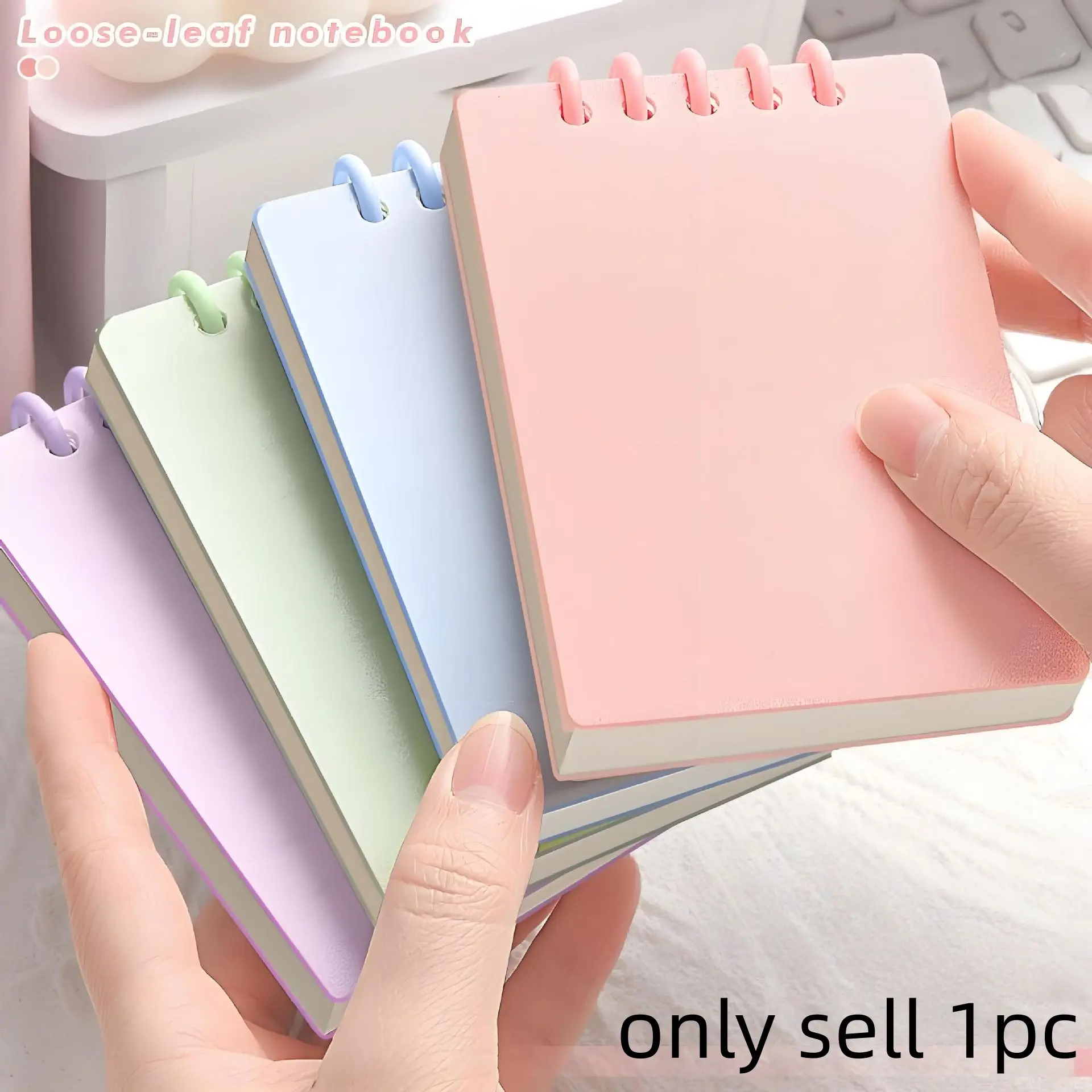 80 Sheets Mini A7 Plain Spiral Notebook, Portable Pocket Size Memo Book, Student Word Memorandum, Thick Inner Pages, Office Use