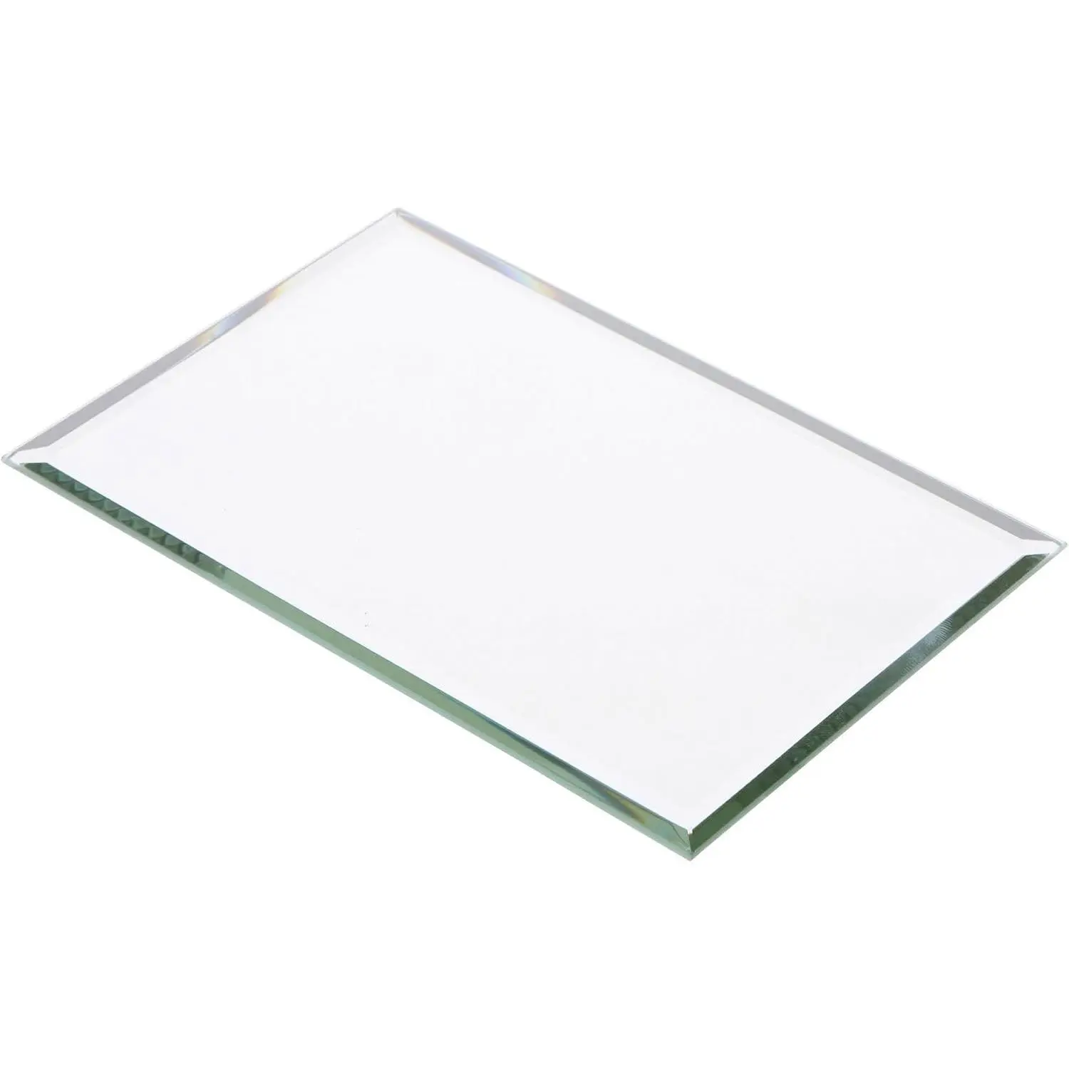 4 x 6 Inch Rectangular Beveled Glass Mirror, 3mm Thick - Highly Reflective Silvered Glass for Table Display, Centerpieces, Mosaics, Crafts & DIYGift