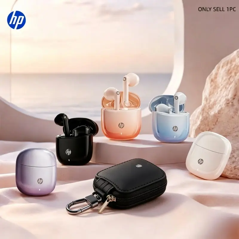 Hp Genuine 2026 New TWS Wireless Bluetooth-compatible Earbuds, Everyday Earbuds, Chargeable, Long Battery Life, Fast Pairing, Touch Control, Comfortable Wear, Compatible with iOS & Android