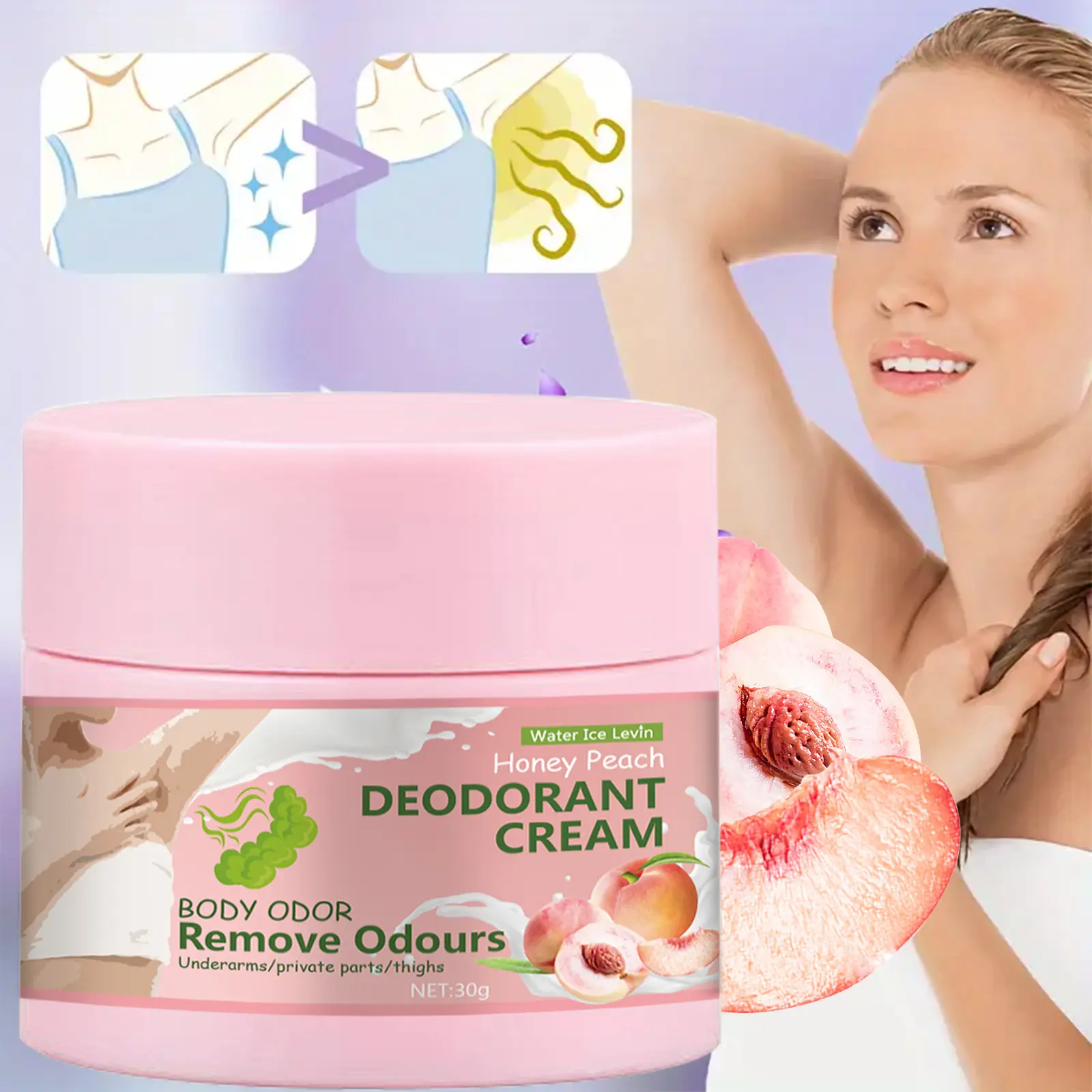 1Pc Peach Long-lasting Fragrance Not Oily Lotion