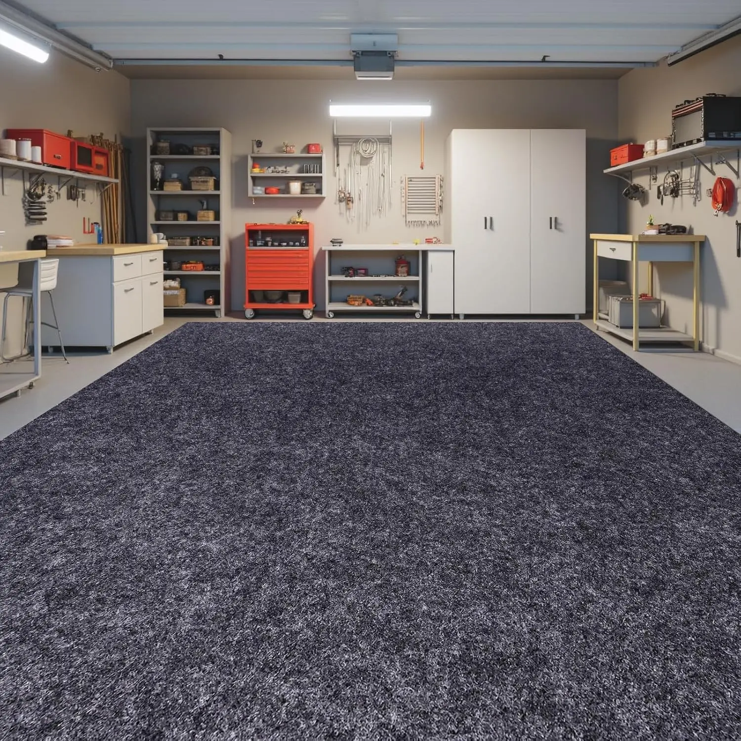Garage Floor Mat, 3 x 5 Ft  Mat with Non-Slip Backing,  Absorbent Surface, Easy Clean Floor Protector Oil Spill Mats for Garage, Driveway, Workshop