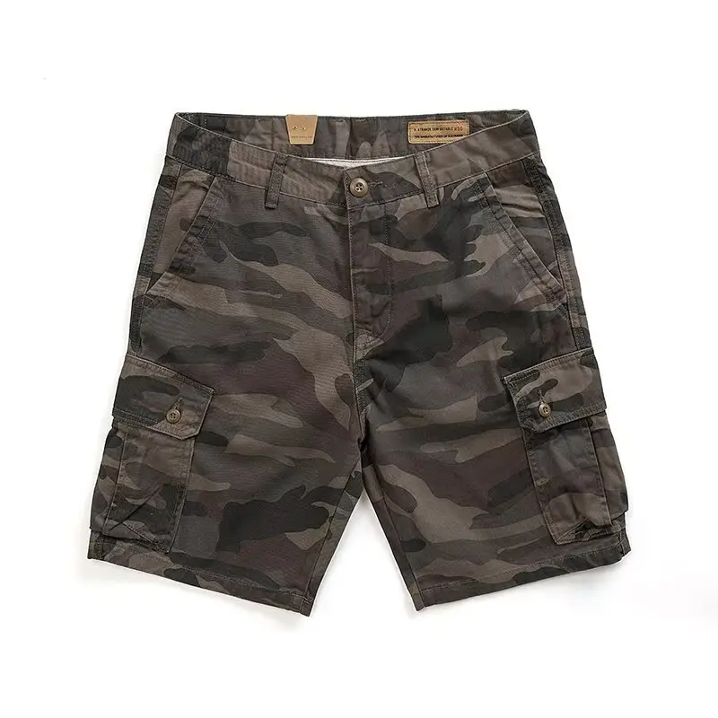 Men’s Camouflage Cargo Denim Shorts - Loose-Fit Cotton Multi-Pocket Streetwear Workwear, Casual Hip Hop Summer Outdoor Durable Everyday Essentials Bottoms