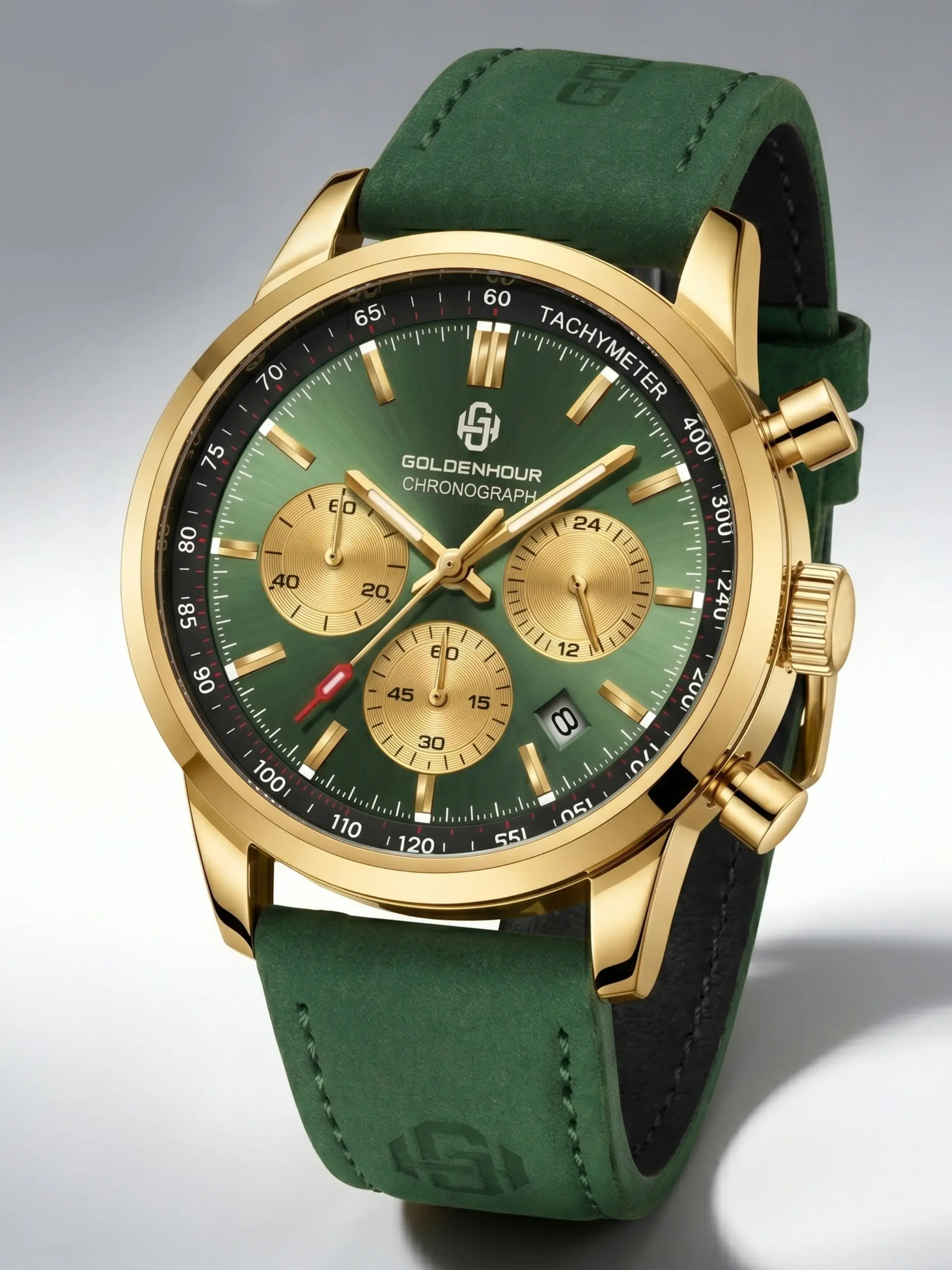 Luxury Quartz Watch, Multi-Function Timer, Gentlemen's Watch, Gift Idea, Round Analog Face, Alloy Case, Hardlex Glass, All Seasons