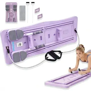 Home Full Body Exercise 4in1 Fitness Board Smart Timer Safe Sports OneSecond Fold Comfortable Shock Absorption NonSlip Mat Sports Equipment, Workout Equipment, Home Workout
