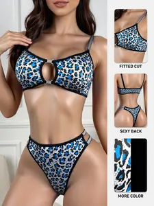 Women's Multicolor Sexy Leopard Underwear Lingerie Set with Bra and Panty, Fashionable Simple Design, Comfortable Fabric for Party and Valentine's Gift sexy cool girl outfits curvy