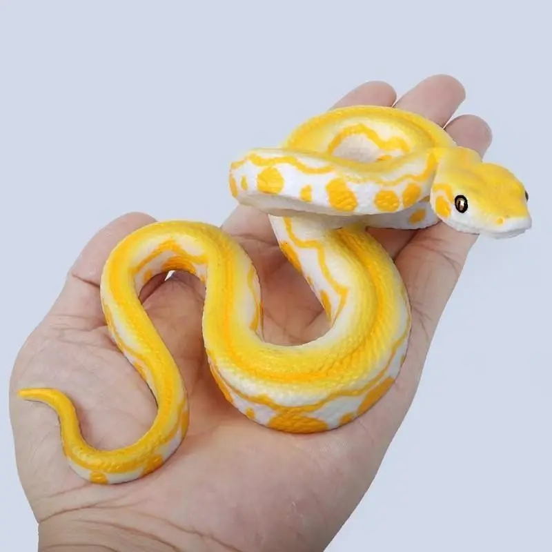 Giant Python Model - A lifelike wildlife specimen, collectible PVC figure, highly suitable for collectors and educational purposes. This giant python model is so realistic! This giant python model has deceived everyone!!!